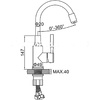 1399-3 Смеситель Тюльпан LEDEME d35 на гайке с силиконовым изливом (белый/хром)