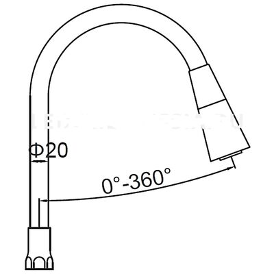 7507-9 Излив силиконовый LEDEME (серый)