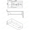 Ванна акрил BAS "ЭВИТА" 1800х85 в компл. с каркасом ( без фолдона) БЕЗ АВТОСЛИВА