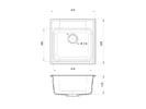 Мойка GRANFEST--QUARZ - 48 1 чаша 480*480 мм (ЧЕРНЫЙ) (без сифона)