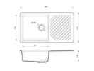 Мойка GRANFEST QUARZ-53 1 чаша + крыло 860х480 (ТЕРРАКОТ) (без сифона)