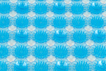 Коврик противоскользящий в ванную "АППЛИКАТОР МАССАЖНЫЙ" 69смх36см, голубой