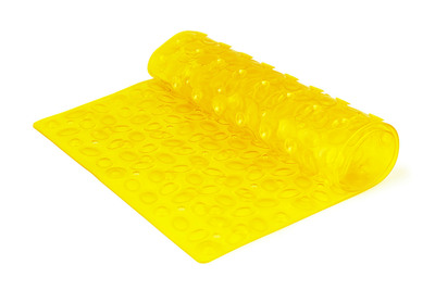 Коврик противоскользящий в ванную "ГАЛЬКА" 68смх36см, жёлтый