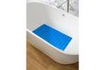 Коврик противоскользящий в ванную "ГАЛЬКА" 68смх36см, синий