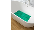 Коврик противоскользящий в ванную "СОТЫ" 67смх37см, зелёный