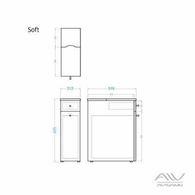 Комод SOFT белый Alavann