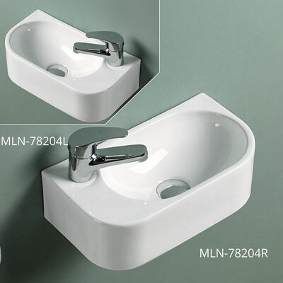 800-78204L Фигурный умывальник подвесной/накладной 405х220х105 MELANA