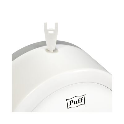 Диспенсер для туалетной бумаги Puff-7135 пластик, БЕЛЫЙ, втулка не менее 45мм, диаметр рулона 24см  НОВИНКА!!!