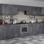 Мебель SANTREK HOME в цвете Тёмный бетон — современное решение для кухни